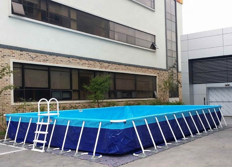 Каркасный летний бассейн для турбазы 10 x 20 x 1 метр (рис.4)
