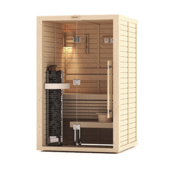 САУНА В СБОРЕ SAWO 1414LS-PA-G (1,4М Х 1,4М, ЕЛЬ, ПОЛНОСТЬЮ СТЕКЛЯННАЯ СТЕНА, ДИЗАЙН PIANO, ЛЕВАЯ) (рис.2)